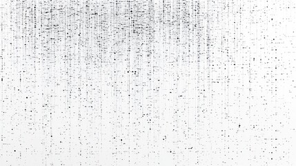 Abstract black speckles falling on white background.