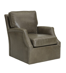 A  leather sofa in a minimalist design with wooden legs + clipping path. The sofa is isolated on a White background.