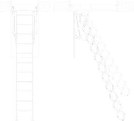 vector illustration design image of stairs for house roof balcony