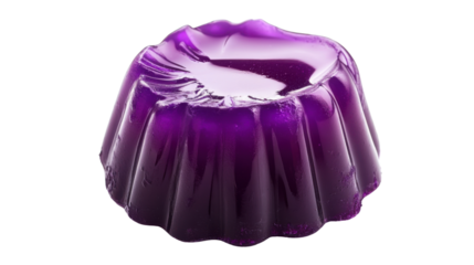 Purple jelly on transparent background