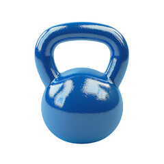 Blue Kettlebell Isolated on White Background Isolated on transparent background