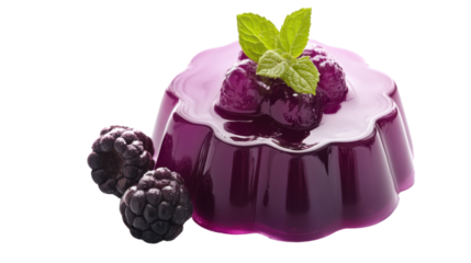 Purple jelly on transparent background