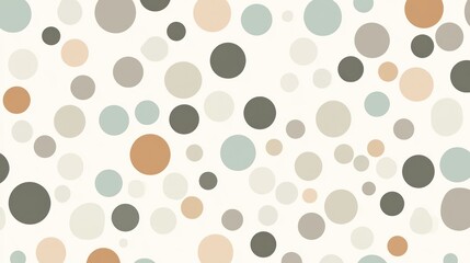 Fototapeta premium Abstract background with scattered pastel circles.