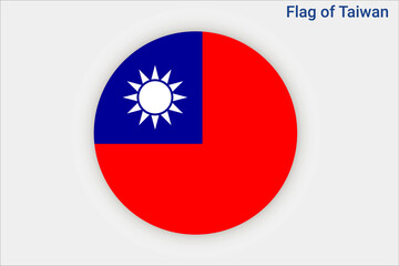 Fototapeta premium High detailed flag of Taiwan. National Taiwan flag. Asia. 3D illustration.