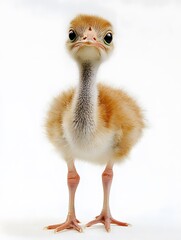 Fototapeta premium ostrich_chick_on_white_background