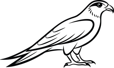 A falcon line art silhouette