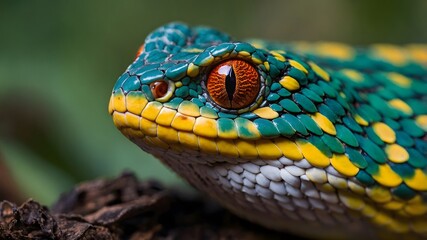 Fototapeta premium The Intricate Rattle of Crotalus Durissus Close-Up on Its Unique Features