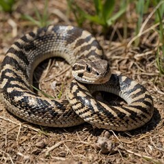 Predator Ecosystem Interaction Crotalus Durissus Coiled Near Rodent
