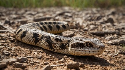 Fototapeta premium Seasonal Transformation of Crotalus Durissus From Summer to Rainy Landscapes