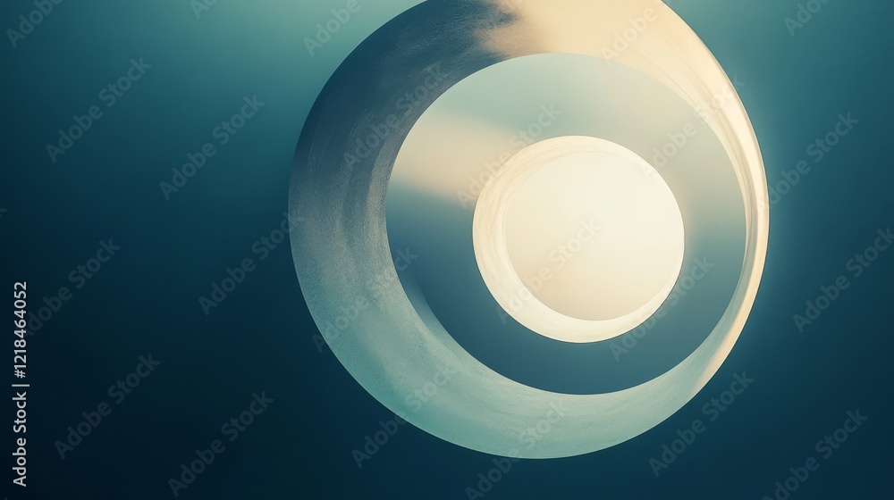 Poster abstract concentric circles illuminated design
