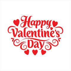 Happy valentines day, typography t shirt design template
