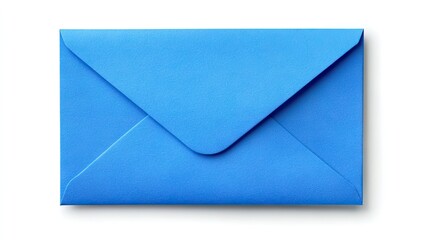 Glossy blue envelope with realistic lighting and shadows, placed on a white background.