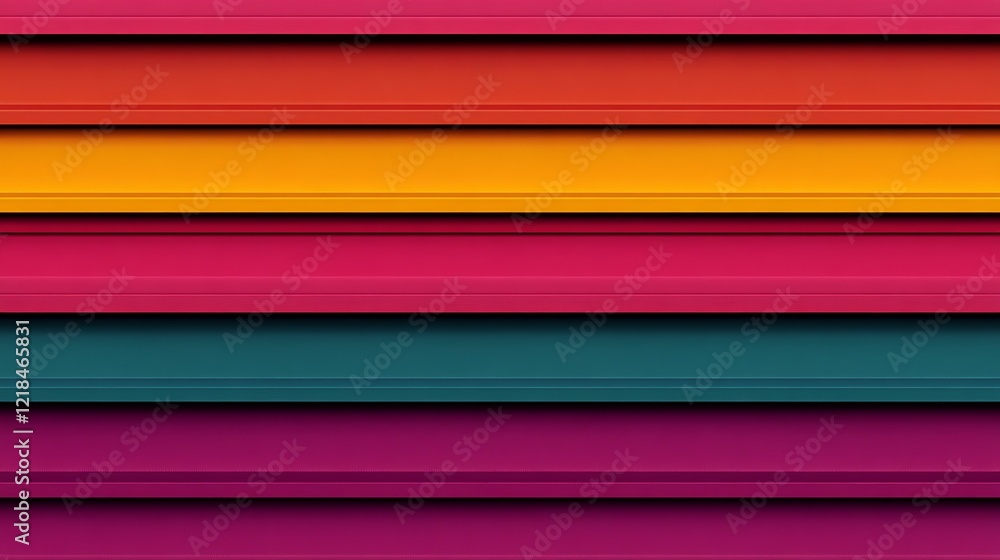 Poster abstract colorful horizontal striped pattern design