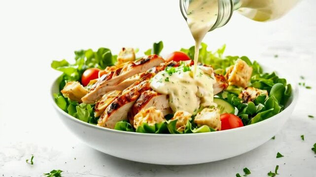 Mayonnaise salad. Creamy, rich Mayonnaise sauce concept.