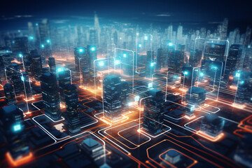 Fototapeta premium Visualisation of Digital Data Security A Representation of Digital Cybersecurity