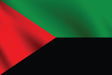 Martinique flag official colors and proportion digital vector illustration. Pleated flag.