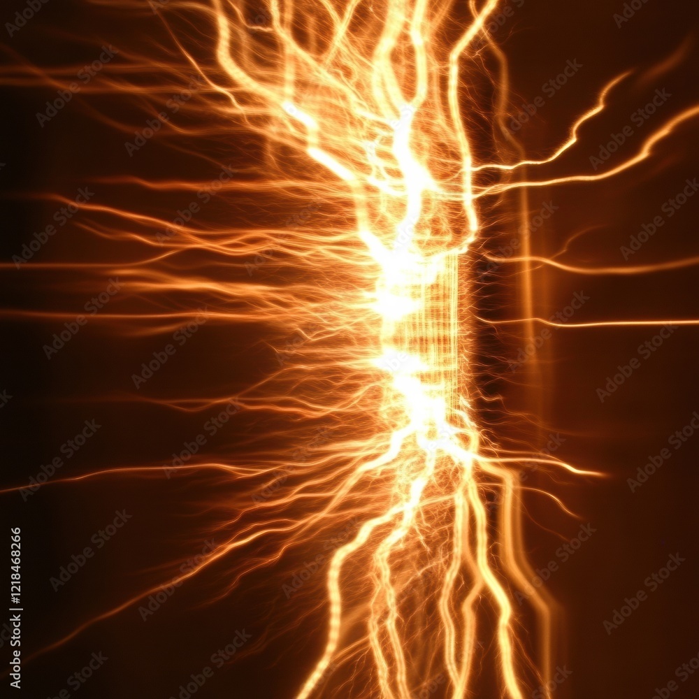 Poster bright electric arcs create striking visuals in a darkened room during an experimental demonstration