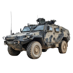 Fototapeta premium Military Vehicle Graphic Design on transparent background.