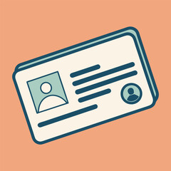 Business Card Icon Design Vector Illustration for Professional Branding, Marketing, and Identity