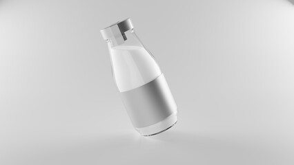 Isolated image milk jar bottle 3d render