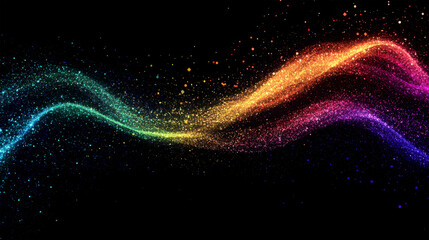 color glitter on bokeh background