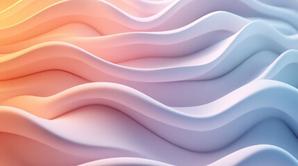 Abstract Pastel Waves Soft Gradient Background