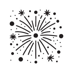 fireworks vector, silhouette, illustration