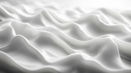 Naklejka premium White Draped Fabric Softly Undulating Waves