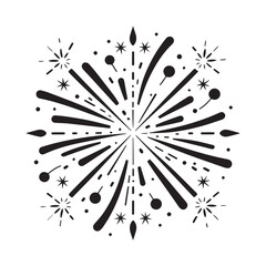  fireworks vector, silhouette, illustration