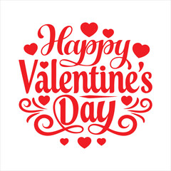 Happy Valentines day, typography t shirt design vector