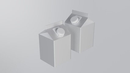 Obraz premium Isolated image milk box packeaging 3d rendrer