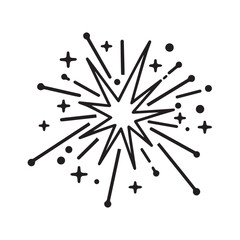  fireworks vector, silhouette, illustration