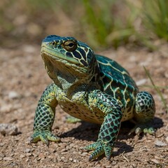 Obraz premium Olive-Headed Sea Snake Night Dive Illuminated by Bioluminescence