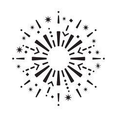 Obraz premium fireworks vector, silhouette, illustration