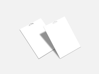 Two blank card mockup on white surface
