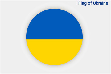 High detailed flag of Ukraine. National Ukraine flag. Europe. 3D illustration.