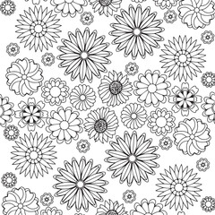 Floral ,Mandala ,Coloring Page ,Adult, Intricate, Seamless ,Vector, Flower, Bouquet