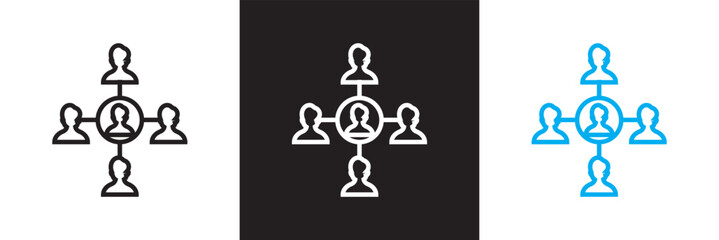 Naklejka premium Connection icon set. Icons related to connection, internet, signal, wireless. isolated on white and black background. vector illustration. EPS 10