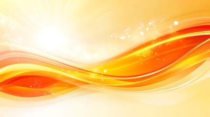 Abstract Orange Yellow Wave Background Design