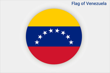High detailed flag of Venezuela. National Venezuela flag. South America. 3D illustration.