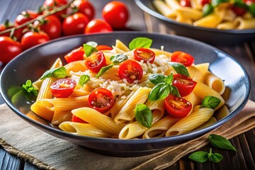 Delicious Pasta with Parmesan and Tomatoes - Gourmet Dish Photography