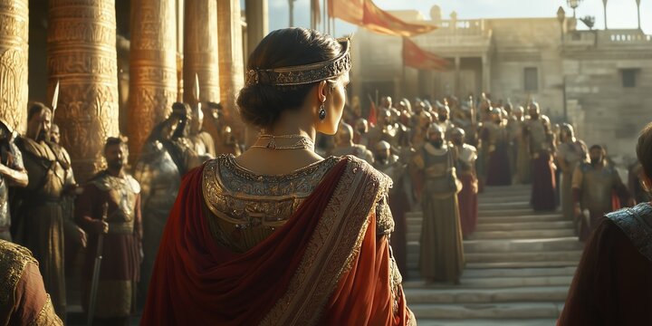 Photorealistic Epic Cinematography of Queen Esther at the Persian Royal Court