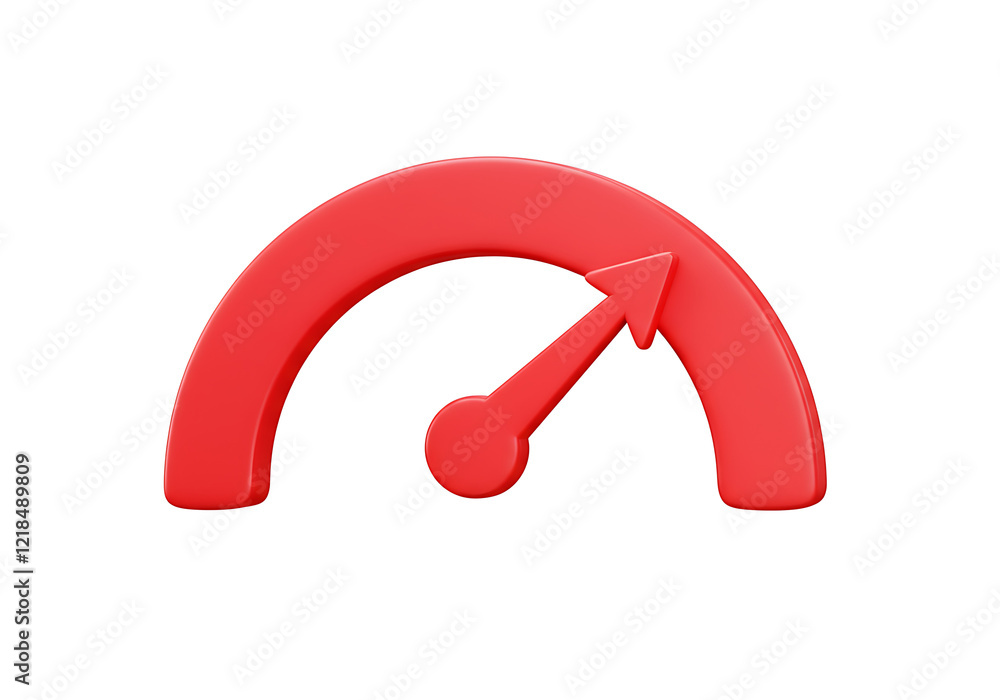 Fototapete arrow point scale speed high status red speedometer icon performance, pointer rating risk credit lev