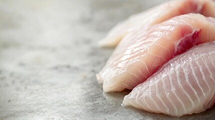 Fresh fish fillets kitchen counter cooking recipe