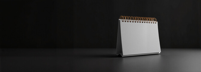 Minimalist Calendar Mockup on black background