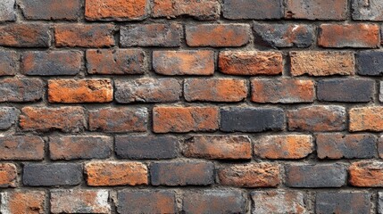 Obraz premium Rustic red brick wall texture, outdoor, seamless pattern, building background, design