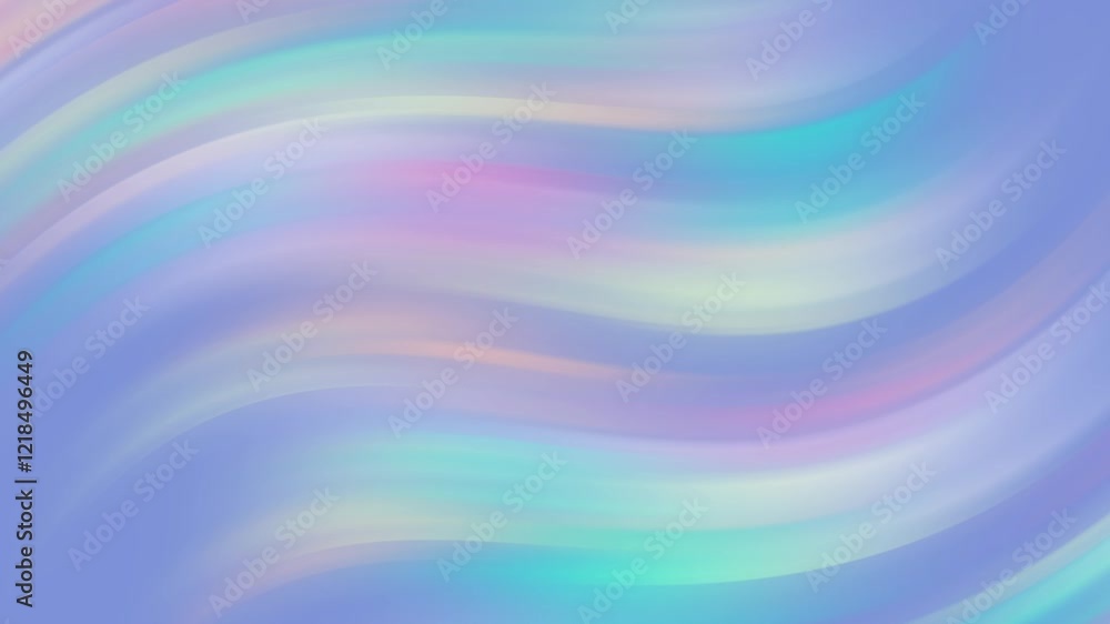 Poster dreamy wave liquid gradient color changing pastel futuristic holographic background animation