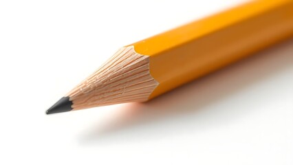 a sharpened pencil on a white background