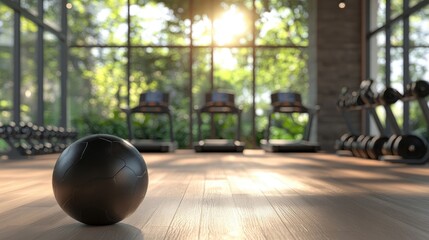 Modern Fitness Center with Cardio Equipment and Natural Light