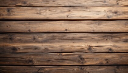 Fototapeta premium Rustic Wooden Texture Background: Dark Brown Horizontal Planks